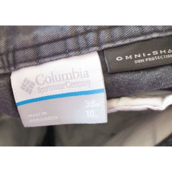 Columbia Men's Flat Front Cargo Shorts Dark Gray Size 38 Inseam 10" - Picture 5 of 5